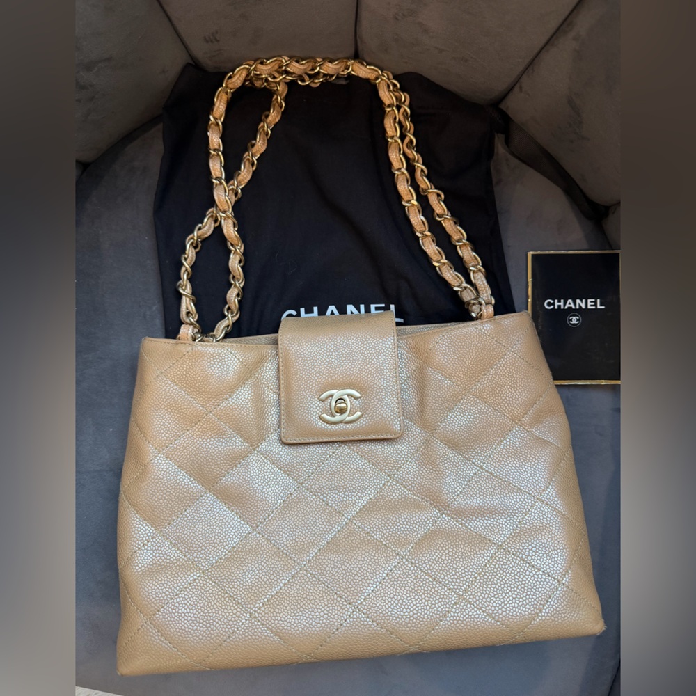 Reserved-Rare Iridescent CHANEL Kelly Vintage Bag - Picture 1 of 17